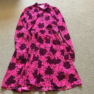 KATE SPADE NEW YORK Floral  Fit Flare Dress Long Sleeve Dress Size 12  NWOT